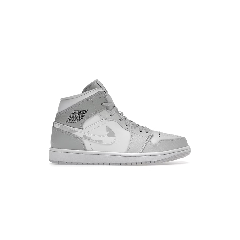 Air Jordan 1 Mid 'Swoosh Logo - Grey Camo' Sneakers - DC9035-100