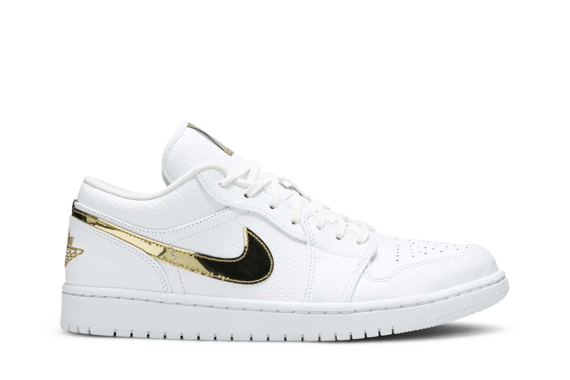 Air Jordan 1 Retro Low 'White Metallic Gold' Sneaker Style CZ4776-100